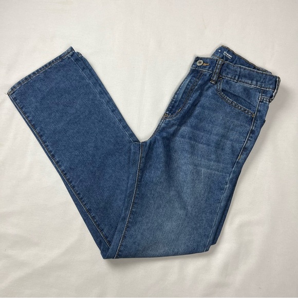 Old Navy Boys Jeans Blue Medium Wash Denim Size 16 Straight Fit Pre-Owned - Picture 1 of 8